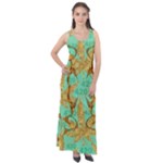 420 Golden Marijuana Leaves CBDOilPrincess 4620c7f7-26fd-4a03-a44e-12e7042c7a06 Sleeveless Velour Maxi Dress