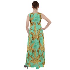 Empire Waist Velour Maxi Dress 