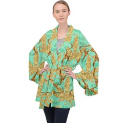 Long Sleeve Velvet Kimono  