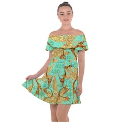 Off Shoulder Velour Dress 