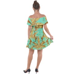 Off Shoulder Velour Dress 
