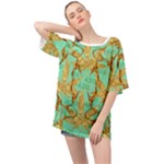 420 Golden Marijuana Leaves CBDOilPrincess 4620c7f7-26fd-4a03-a44e-12e7042c7a06 Oversized Chiffon Top