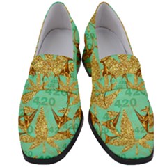Women s Chunky Heel Loafers 