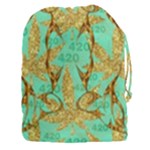 420 Golden Marijuana Leaves CBDOilPrincess 4620c7f7-26fd-4a03-a44e-12e7042c7a06 Drawstring Pouch (3XL)