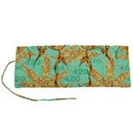 420 Golden Marijuana Leaves CBDOilPrincess 4620c7f7-26fd-4a03-a44e-12e7042c7a06 Roll Up Canvas Pencil Holder (S)