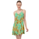 420 Golden Marijuana Leaves CBDOilPrincess 4620c7f7-26fd-4a03-a44e-12e7042c7a06 Summer Time Chiffon Dress