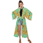420 Golden Marijuana Leaves CBDOilPrincess 4620c7f7-26fd-4a03-a44e-12e7042c7a06 Maxi Kimono