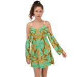 420 Golden Marijuana Leaves CBDOilPrincess 4620c7f7-26fd-4a03-a44e-12e7042c7a06 Kimono Sleeves Boho Dress