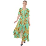 420 Golden Marijuana Leaves CBDOilPrincess 4620c7f7-26fd-4a03-a44e-12e7042c7a06 Waist Tie Boho Maxi Dress