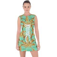Lace Up Front Bodycon Dress 