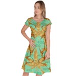 420 Golden Marijuana Leaves CBDOilPrincess 4620c7f7-26fd-4a03-a44e-12e7042c7a06 Classic Short Sleeve Dress
