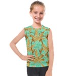 420 Golden Marijuana Leaves CBDOilPrincess 4620c7f7-26fd-4a03-a44e-12e7042c7a06 Kids  Mesh Tank Top