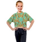 420 Golden Marijuana Leaves CBDOilPrincess 4620c7f7-26fd-4a03-a44e-12e7042c7a06 Kids Mock Neck Tee
