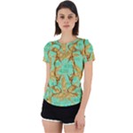 420 Golden Marijuana Leaves CBDOilPrincess 4620c7f7-26fd-4a03-a44e-12e7042c7a06 Back Cut Out Sport Tee