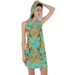 420 Golden Marijuana Leaves CBDOilPrincess 4620c7f7-26fd-4a03-a44e-12e7042c7a06 Racer Back Hoodie Dress