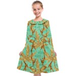 420 Golden Marijuana Leaves CBDOilPrincess 4620c7f7-26fd-4a03-a44e-12e7042c7a06 Kids  Midi Sailor Dress