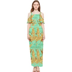Draped Sleeveless Chiffon Jumpsuit 