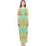420 Golden Marijuana Leaves CBDOilPrincess 4620c7f7-26fd-4a03-a44e-12e7042c7a06 Draped Sleeveless Chiffon Jumpsuit