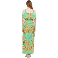 Draped Sleeveless Chiffon Jumpsuit 