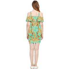 Shoulder Frill Bodycon Summer Dress 