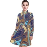 My Pour Cup Painting CBDOilPrincess 0cfa8741-c750-44af-8d62-c9a03448df92 Long Sleeve Chiffon Shirt Dress