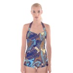 My Pour Cup Painting CBDOilPrincess 0cfa8741-c750-44af-8d62-c9a03448df92 Boyleg Halter Swimsuit 