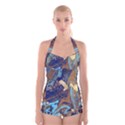 Boyleg Halter Swimsuit  