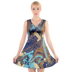 V-Neck Sleeveless Dress 