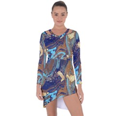 Asymmetric Cut-Out Shift Dress 
