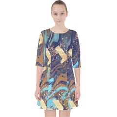 Quarter Sleeve Pocket Dress 