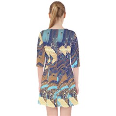 Quarter Sleeve Pocket Dress 