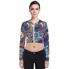 Long Sleeve Zip Up Bomber Jacket 