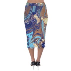 Velvet Midi Pencil Skirt 