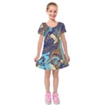 My Pour Cup Painting CBDOilPrincess 0cfa8741-c750-44af-8d62-c9a03448df92 Kids  Short Sleeve Velvet Dress