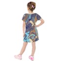 Kids  Short Sleeve Velvet Dress 