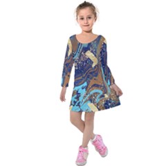 Kids  Long Sleeve Velvet Dress 