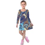 My Pour Cup Painting CBDOilPrincess 0cfa8741-c750-44af-8d62-c9a03448df92 Kids  Long Sleeve Velvet Dress