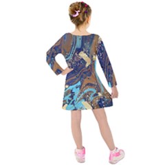 Kids  Long Sleeve Velvet Dress 
