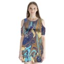Shoulder Cutout Velvet One Piece 