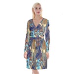 My Pour Cup Painting CBDOilPrincess 0cfa8741-c750-44af-8d62-c9a03448df92 Long Sleeve Velvet Front Wrap Dress