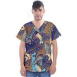 My Pour Cup Painting CBDOilPrincess 0cfa8741-c750-44af-8d62-c9a03448df92 Men s V-Neck Scrub Top