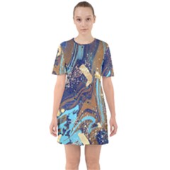 Sixties Short Sleeve Mini Dress 