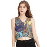 My Pour Cup Painting CBDOilPrincess 0cfa8741-c750-44af-8d62-c9a03448df92 V-Neck Cropped Tank Top