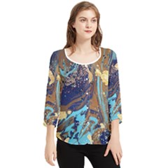 Chiffon Quarter Sleeve Blouse 