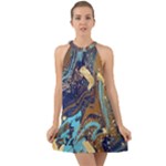 My Pour Cup Painting CBDOilPrincess 0cfa8741-c750-44af-8d62-c9a03448df92 Halter Tie Back Chiffon Dress
