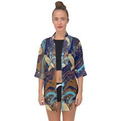 Open Front Chiffon Kimono 
