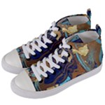 My Pour Cup Painting CBDOilPrincess 0cfa8741-c750-44af-8d62-c9a03448df92 Women s Mid-Top Canvas Sneakers