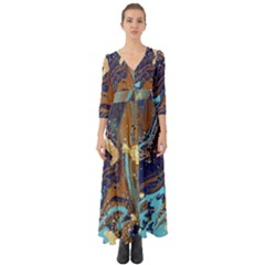 Button Up Boho Maxi Dress 