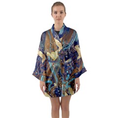 Long Sleeve Satin Kimono 