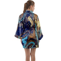 Long Sleeve Satin Kimono 